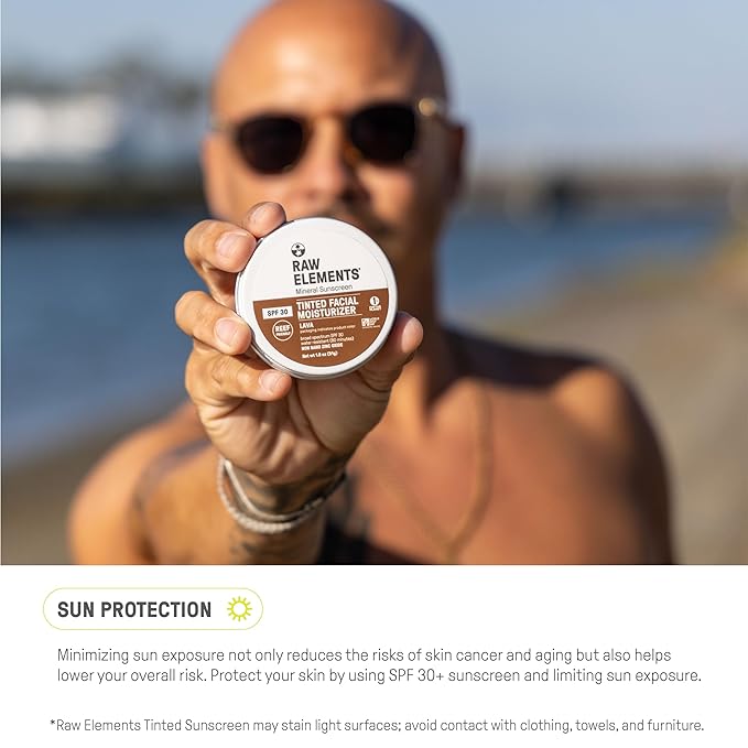 Raw Element Ultra-Moisturizing Tinted Face Cream, Non Toxic Mineral Face Sunscreen, Daily Tinted Moisturizer, Non-Nano Zinc Oxide, Reef Friendly, All Ages, SPF 30, 1.8 oz, Bronze, Pack of 2-VivaGrace Women