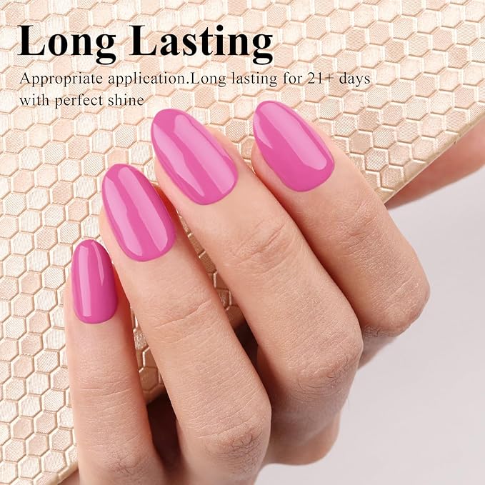 Imtiti Deep Pink Purple Gel Nail Polish for Manicure Salon & DIY Nail Art at Home - Spring Summer 1pcs