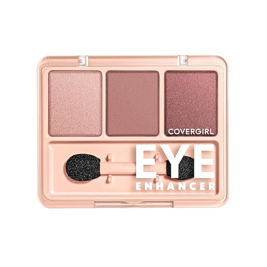 COVERGIRL Eye Enhancer, Sweet Plum, Eyeshadow Trio, Easy to Wear, Clean & Vegan, Talc-Free, Matte & Shimmer Finishes, Smudge-Proof, 0.14oz-VivaGrace Women