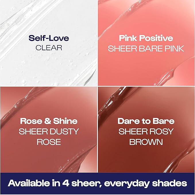 Alleyoop Glossy Lip Balm - Lip Goals, Pink Positive (Sheer Bare Pink) - Hydrating & Moisturizing Lip Care for Cracked Lips - Natural Plumping Lip Moisturizer That Smooths, Soothes, & Protects - Vegan-VivaGrace Women