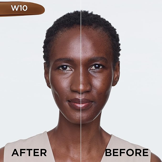 L’Oréal Paris True Match Super-Blendable Foundation, Medium Coverage Liquid Foundation Makeup with SPF 17, W10, Deep, 1 Fl Oz (Pack of 2)-VivaGrace Women