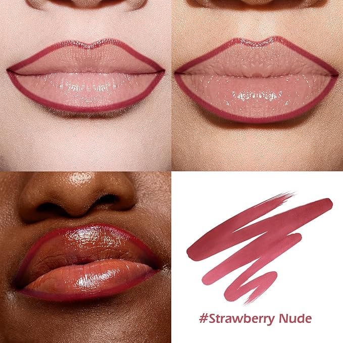 KIMUSE Peel Off Lip Liner Stain, Long Lasting Lip Tint Stain, Waterproof, Transfer-Proof, Highly Pigmented Color Lip Stain Liner, Matte Finish-VivaGrace Women