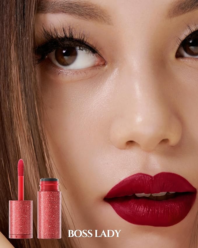 HEVVYMAKEUP Ultra Stay-On Lip Coloring Tint - Vibrant Matte Finish Lip Tint - Long Lasting Airy Weightless Lips with Perfect Fixing - Korean Lip Makeup, Boss Lady, 0.11oz.-VivaGrace Women