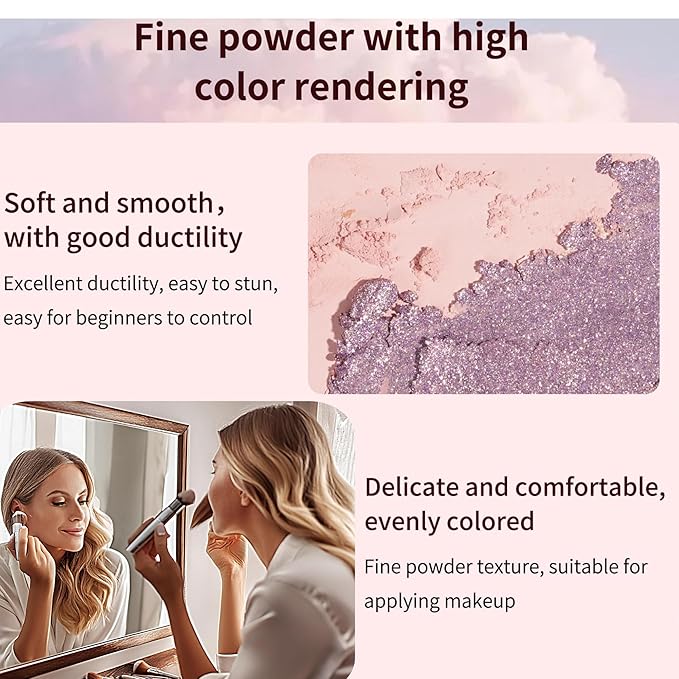 SAMIK Eye shadow blush concealer contour makeup kits full set all in one makeup set cosmetic girl makeup gift box blush set (Black)-VivaGrace Women