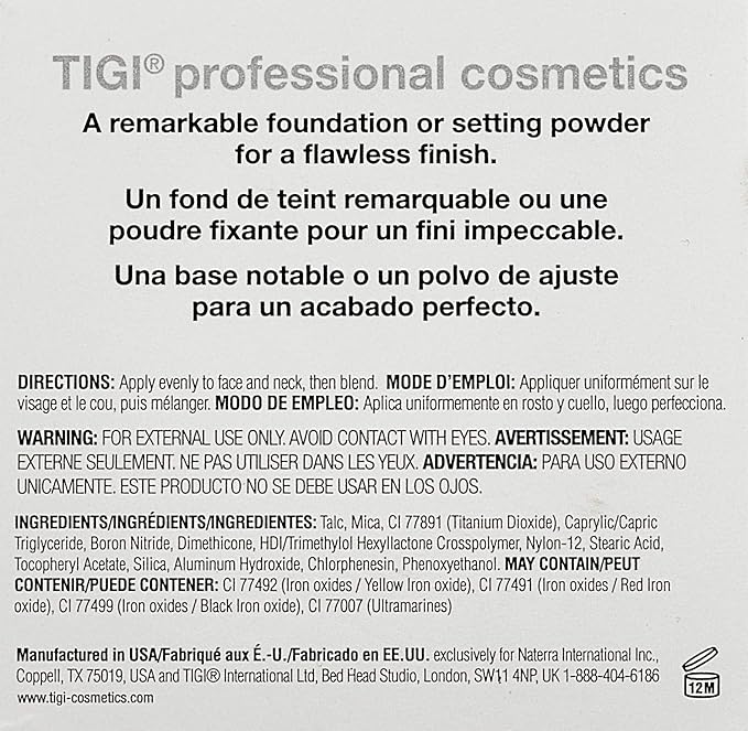 TIGI Cosmetics Powder Foundation, Charm, 0.37 Ounce-VivaGrace Women