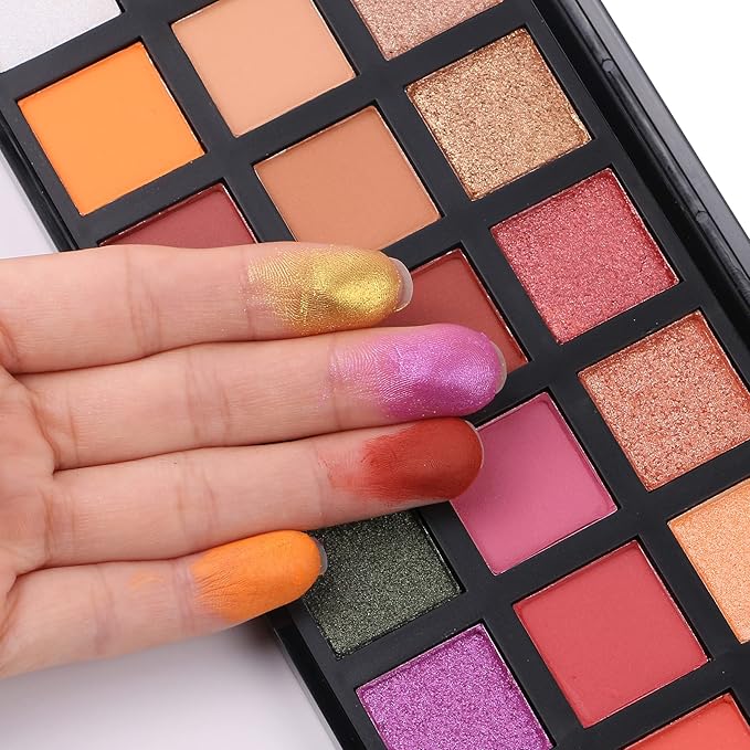 Matte Eyeshadow Palette, Nude Eyeshadow Palette Makeup Set, Matte Shimmer High Pigmented Blending Powder Velvet Texture Eye Shadow Kit-VivaGrace Women