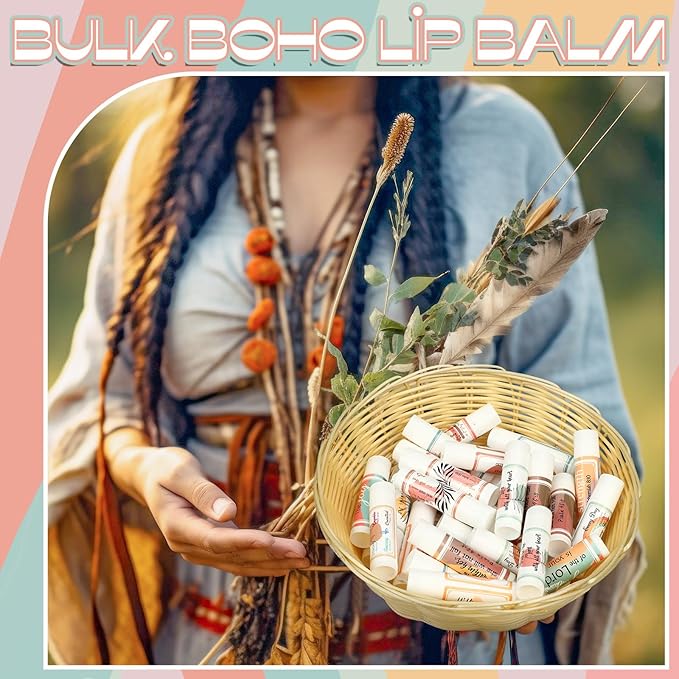 50 Pack Lip Balm Religious for Women Boho Christian Lip Balm with Scripture Bulk Lipsticks Gifts Faith Bible Verse Scripture Inspirational Gift Party Favors Coworkers 10 Styles-VivaGrace Women