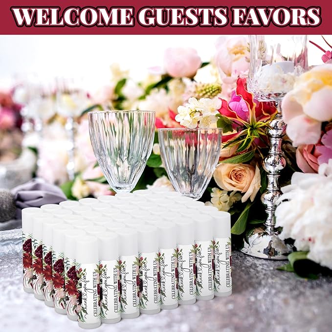 Dunzy 100 Pack Hello Fall Thanksgiving Party Gifts Bulk Lip Balms Favors Employee Appreciation Gifts Thank You Gifts Team Inspirational Gifts for Women Men Coworkers Satff Teachers(Floral)-VivaGrace Women