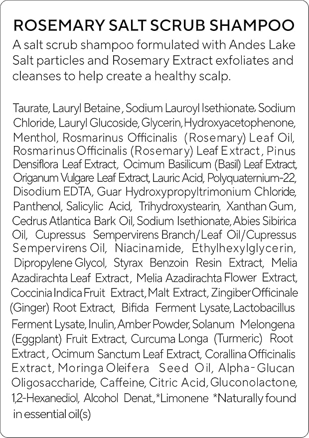 AROMATICA Rosemary Salt Scrub Shampoo - Hair Loss Korean Scalp Detox Shampoo with Rosemary Scalp Oil | Scalp Exfoliator with Salt Scrub for Oily Scalp | Sulfate Free, Silicone Free (10.5 oz / 300g)-VivaGrace Women
