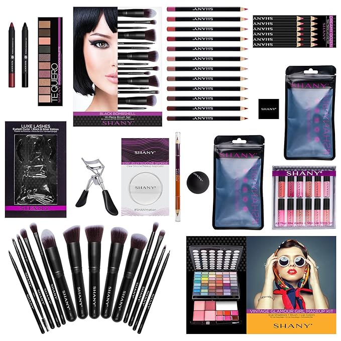 SHANY Cosmetics SHANY Gift Surprise- AMAZON EXCLUSIVE - All in One Makeup Bundle - COLORS & SELECTION VARY MULTI-COLORED, Unscented-VivaGrace Women