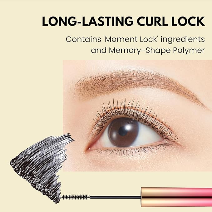 HEROINE MAKE by KISSME Micro Mascara Advanced Film, Waterproof & Long-Lasting, Ultra-Fine Brush for Precision Application, Smudge-Proof Fiber Mascara for Micro Lashes, 0.14 fl Oz, Black