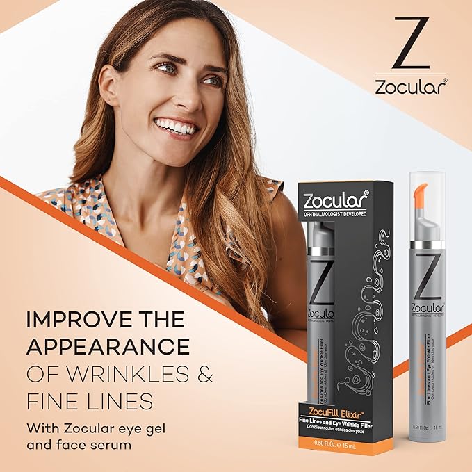 Zocufill Elixir Eye Gel and Face Serum - Eye Bags Treatment for Women and Men - Reduce the Appearance of Dark Circles, Puffy Eyes, Fine Lines and Wrinkles-VivaGrace Women