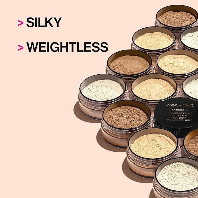 wet n wild Loose Setting Powder Photo Focus Loose Finishing Powder Off-White Translucent-VivaGrace Women
