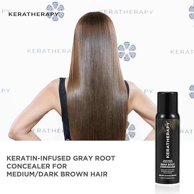 Keratherapy Keratin Infused Perfect Match Gray Root Concealer Spray, Auburn Red, 3 oz, 118 ml - Root Cover Up Spray to Hide Gray Roots - Keratin Therapy Hair Darkening & Temporary Scalp Concealer-VivaGrace Women
