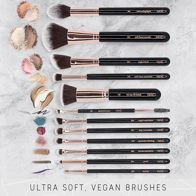 Niré Beauty Most Loved Artistry and Eye Brush Set - Your Best Selection of Makeup Brushes Great for Professionals and Beginners-VivaGrace Women