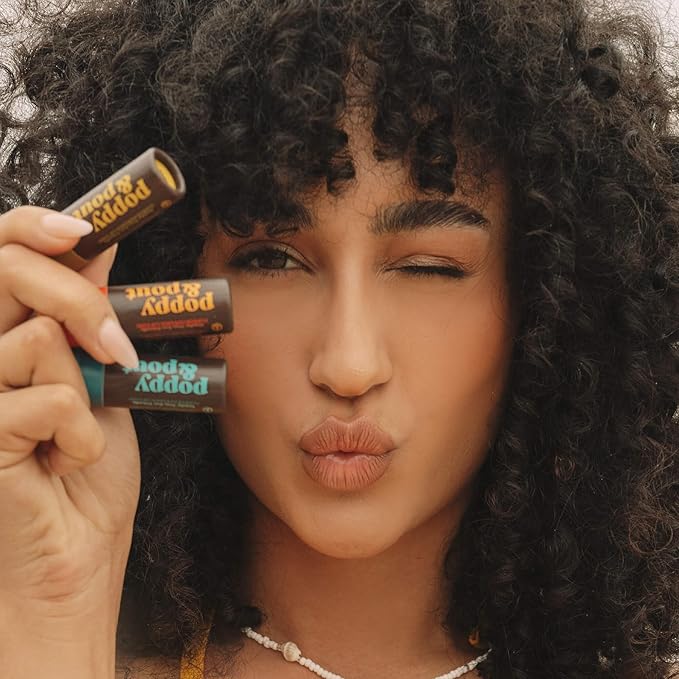 Poppy & Pout Midnight Mint Jumbo Lip Balm | All Natural Lip Balms & Moisturizers | Hydrates with Beeswax, Vitamin E, Organic Coconut Oil | Cruelty-Free | Lip Balm in Recyclable Cardboard Tube-VivaGrace Women