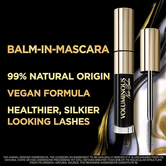 L'Oreal Paris Voluminous Brown Balm Volumizing Mascara, Washable, Brown, 0.26 Fl Oz., 1 Count