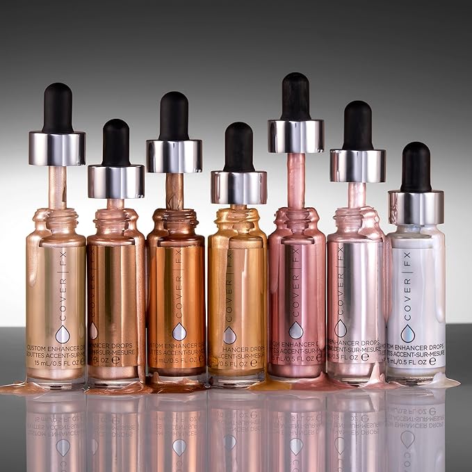 COVER FX Custom Enhancer Drops - Rose Gold: Bronzed Pink Finish - 15mL - Radiant Glow - Liquid Highlighter-VivaGrace Women