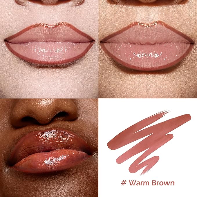 KIMUSE Peel Off Lip Liner Stain, Long Lasting Lip Tint Stain Peel Off, Waterproof, Transfer-Proof, Highly Pigmented Color Peel Off Lip Stain Liner, Matte Finish-VivaGrace Women