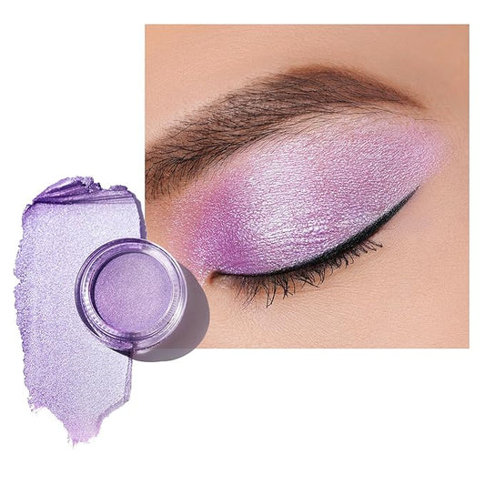 Oulac Purple Cream Eyeshadow also for Highlighter Large Capacity Highly Pigmented Eye Shadow Waterproof &Long Lasting with Moisturizing Formula, Shimmer Glitter Eye Makeup. 6g.(19)-VivaGrace Women