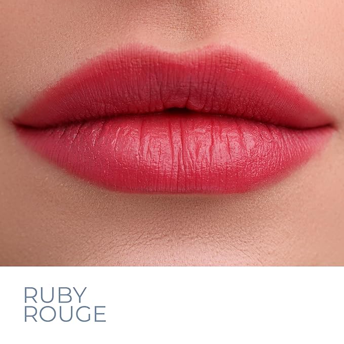 Tinted Lip Balm. Moisturizing Sheer, Buildable Lip Color with Hyaluronic Acid, Vitamin E and Rich Oil, Perfect Revitalizer for Chapped Lips. Beauty Plumper Moisturizer 0.21oz- Ruby Rouge-VivaGrace Women