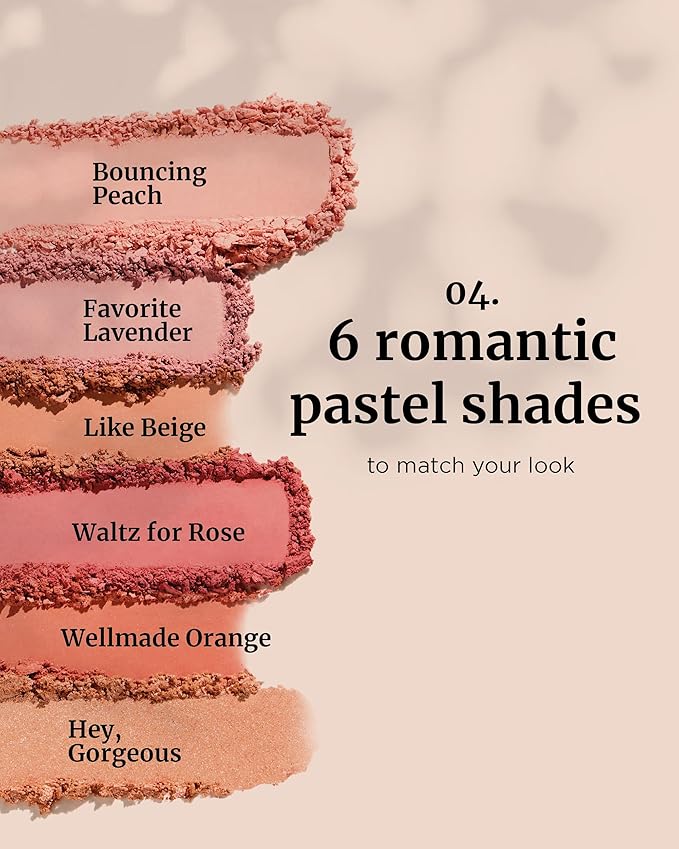 VDL Cheekstain Pastel Blush for Cheeks (Hey, Gorgeous, 0.2oz) - Lightweight, Velvet Powder Formula - Seamless, Long-Lasting, Natural-Looking Glow | Korean Makeup-VivaGrace Women