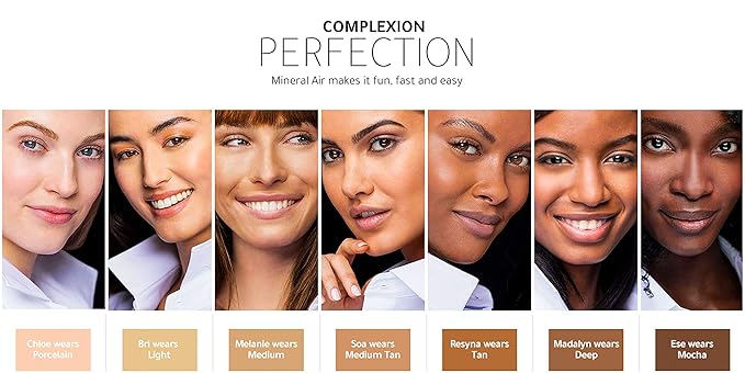 Mineral Air Four-in-One Foundation for Mineral Air Mist Device—Color, 10 ml, Travel Size - Medium Tan-VivaGrace Women
