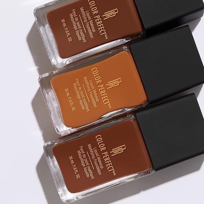 Black Radiance Color Perfect Liquid Full Coverage Foundation Makeup, Deep Amber, 1 Ounce-VivaGrace Women