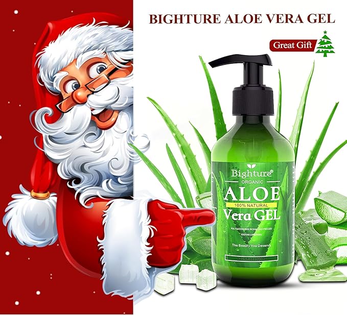 Aloe Vera Gel, 100% Aloe Vera Organic from Freshly Cut Aloe Leaves, Skin Care for Deeply & Rapidly Soothing, Firming, After Shave, Sunburn Relieve, etc-VivaGrace Women