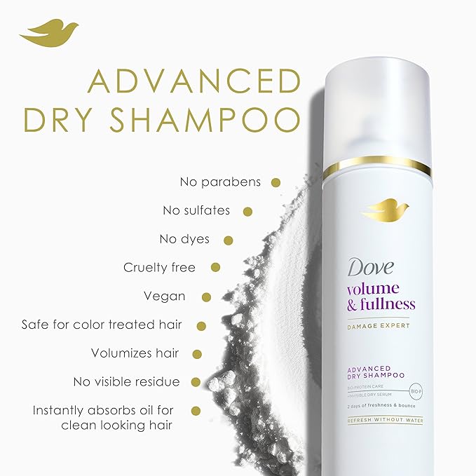 Dove Dry Shampoo for 2 Count for Oily Hair Volume & Fullness for Refreshed Hair 5 oz-VivaGrace Women