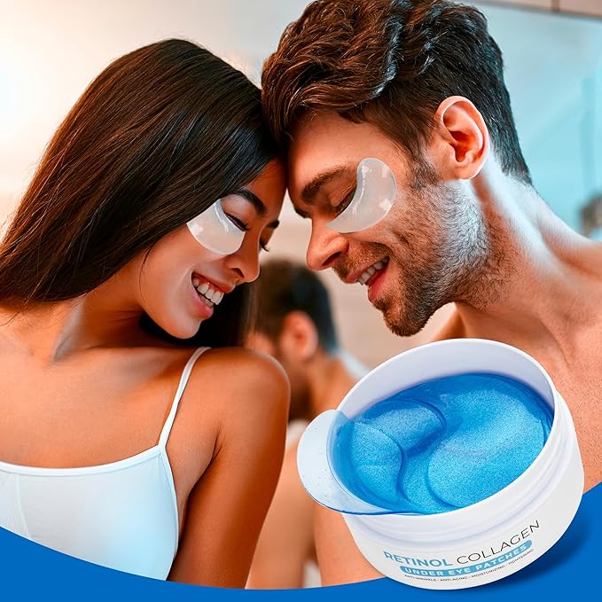 Eye Patches for Puffy Eyes 60 Pcs, 24k Gold Under Eye Patches for Dark Circles and Puffiness, Under Eye Mask Patches for Wrinkles, Dark Circles Under Eye Bags Treatment For Women And Men-VivaGrace Women