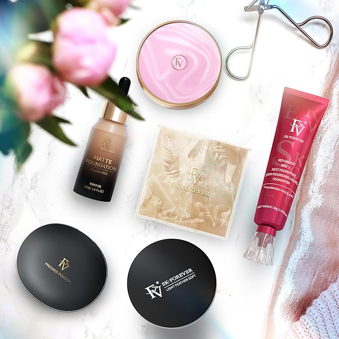 FV 2 Pack Hydrating Liquid Foundation Makeup, Waterproof & Lightweight, Natural Finish with Medium Coverage, Ideal for Dry and Normal Skin (Nourishing Classic Ivory)-VivaGrace Women