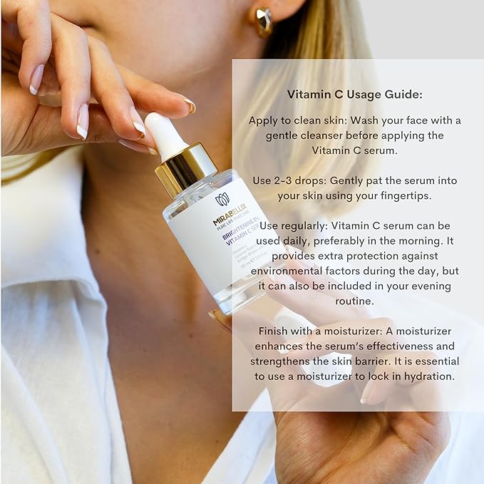 Vitamin C Facial Serum | Daily Antioxidant Support with Niacinamide, Licorice Root & Ginkgo Biloba | Hydrating & Nourishing Formula 30ml-VivaGrace Women