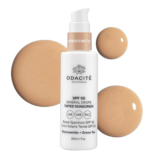 SPF 50 Flex-Perfecting™ Mineral Drops Tinted Sunscreen TWO-VivaGrace Women