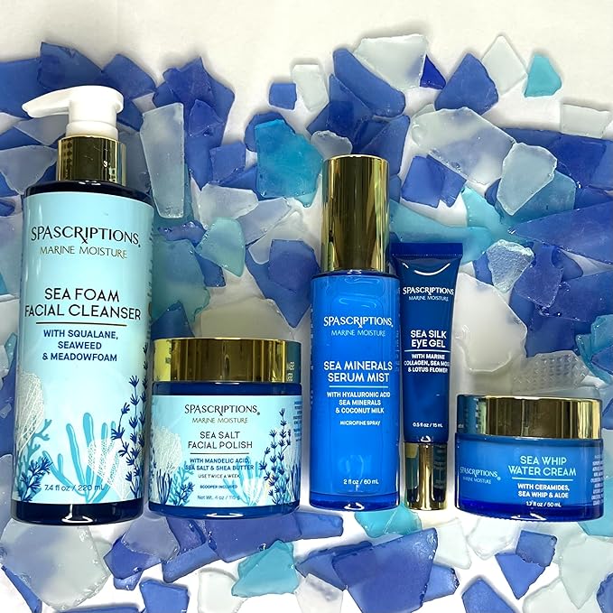 Spascriptions Marine Moisture Sea Silk Eye Gel, 0.5 fl oz (pack of 1), Under-Eye Gel Moisturizer with Natural Marine Collagen, Cruelty Free-VivaGrace Women