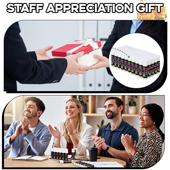50 Pack Employee Team Appreciation Gifts Bulk Lip Balms Thank You Gifts Inspirational Gifts Party Supplies Christmas Volunteer Gifts for Women Men Staff Coworkers Teachers Nurses-VivaGrace Women