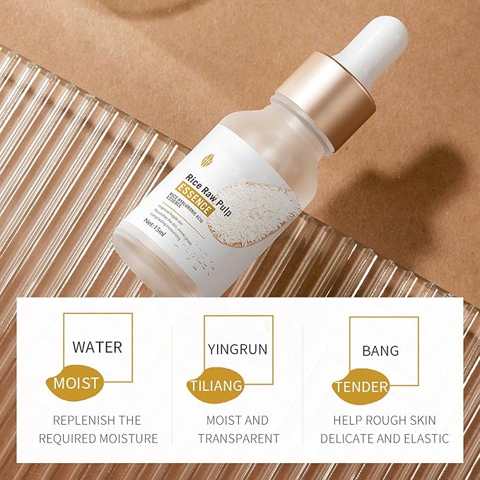 Rice Skin Care Sets, 5Pcs Face Care Set for Women, Moisturize Skin, Smooth Wrinkles & Fine Lines, Improve Skin, Hydrating Skin Care Routine Set with Rice Extract Face Serum, Mask, Cleanser, Eye Cream-VivaGrace Women