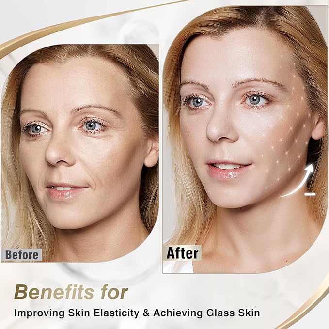 ISTON 6 Pack Bio-Collagen Real Deep Anti Wrinkle Lifting Mask,Overnight Hydrating Face Mask for All Skin Types -Pore Minimizing,Elasticity Enhancing,Firming,Moisturizing-VivaGrace Women