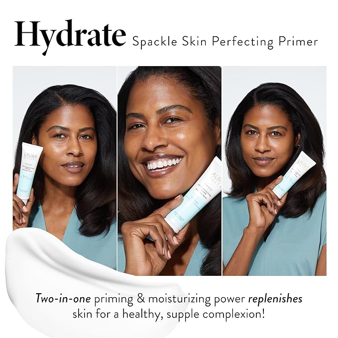 LAURA GELLER NEW YORK Spackle Duo: Spackle Super-Size Skin Perfecting Makeup Primer - Hydrate + Champagne Glow-VivaGrace Women