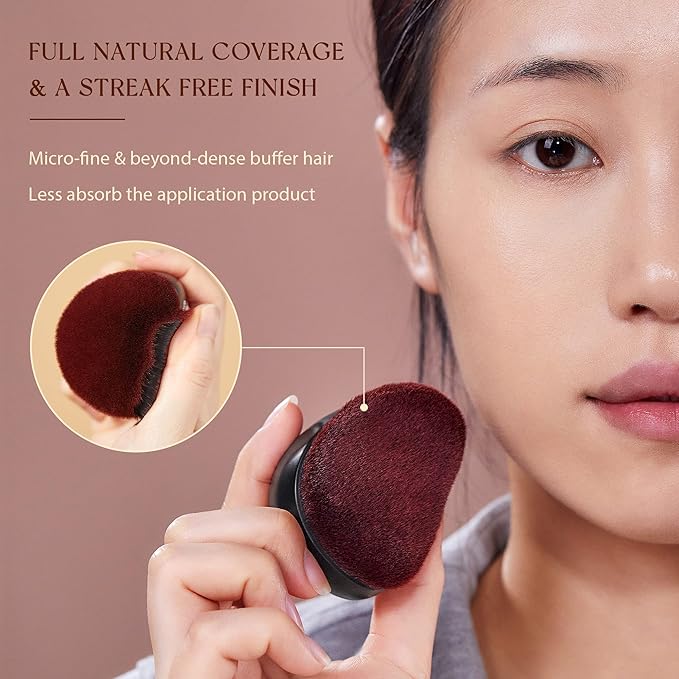 Jessup Foundation Brush Large Kabuki Makeup Brush for Face Body Blending Buffing Stippling Liquid Powder Cream Flawless with Gift Box, Black SF001-VivaGrace Women