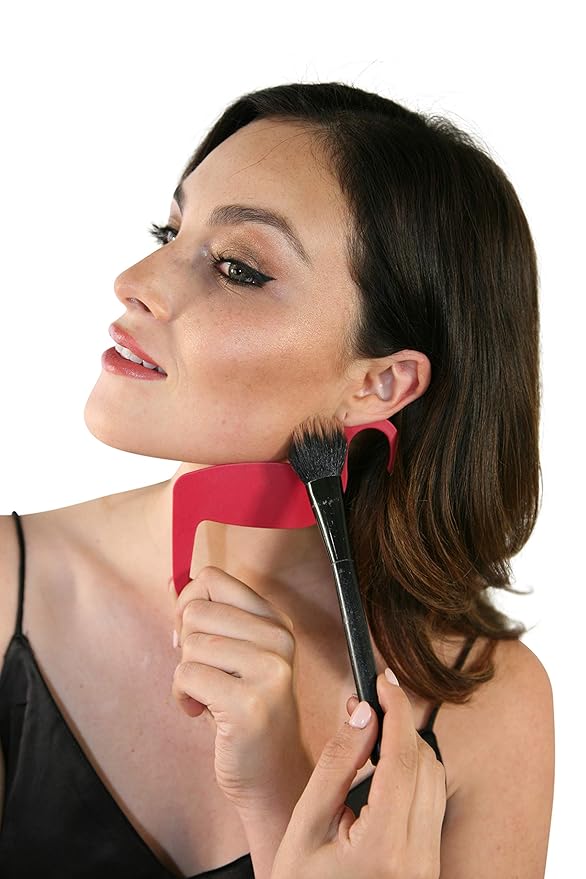 Contour Stencil by Revo - Makeup Kit Brushes Set - Eyebrow Pencil Tint Shaper- Nose Contour Palette Kit Organizer Tool - Contouring Cheeks & Nose - Use w/Foundation Beauty Sponge Bronzer Blush Powder-VivaGrace Women