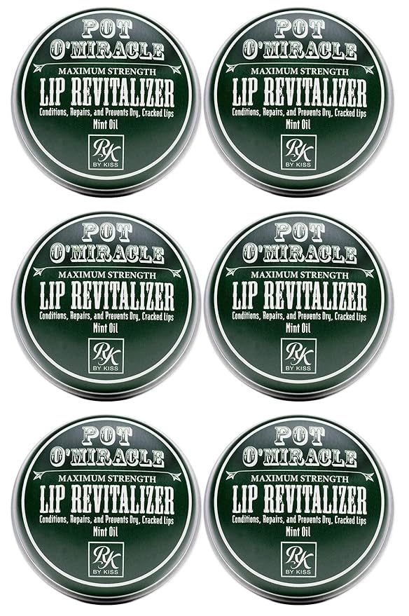 Ruby Kisses Pot O' Miracle Maximum Strength Lip Revitalizer Lip Balm (Mint-6 Pack)-VivaGrace Women