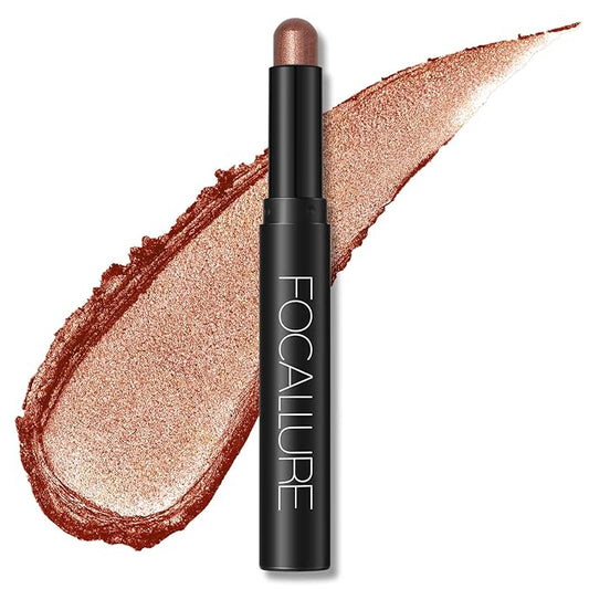 FOCALLURE Shimmer and Matte Cream Eyeshadow Stick,Smooth Brilliant Eye Brightener Pencil for Women,Long Lasting Waterproof Eye Shadow and Liners Makeup,Merida-VivaGrace Women