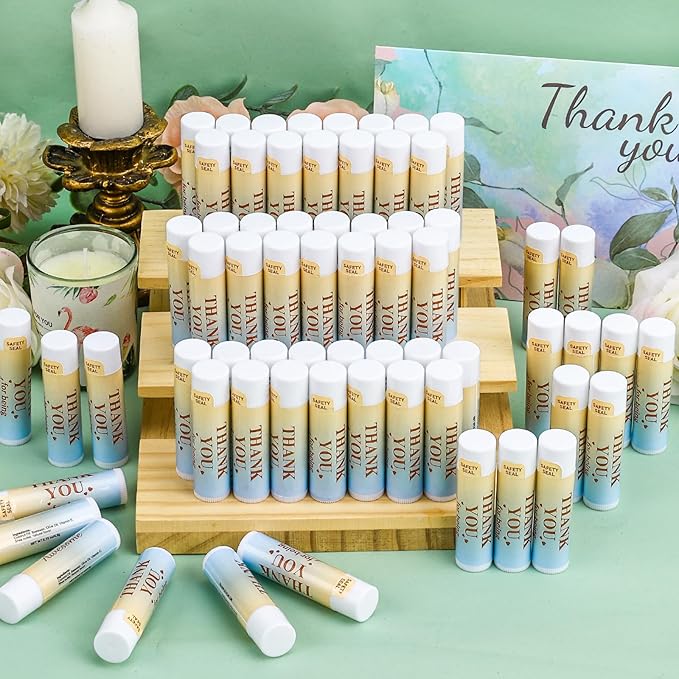 DMSKY Appreciation Gifts 60 Pcs Lip Balm Bulk, Staff Appreciation Gifts Bulk Thank You Gifts Bulk for Coworkers Teacher Worker Employee Leaving Farewell Gifts-VivaGrace Women