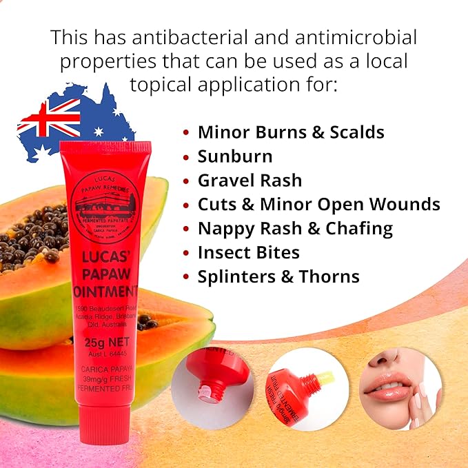 Lucas Pawpaw Lip Ointment, Lucas Pawpaw Cream, Lucas Pawpaw Ointment for Lips & Dry Skin - Unique All Skin Types, All Gender- Any Season Gift Pack with 75g and 15gr Pawpaw Balm-VivaGrace Women