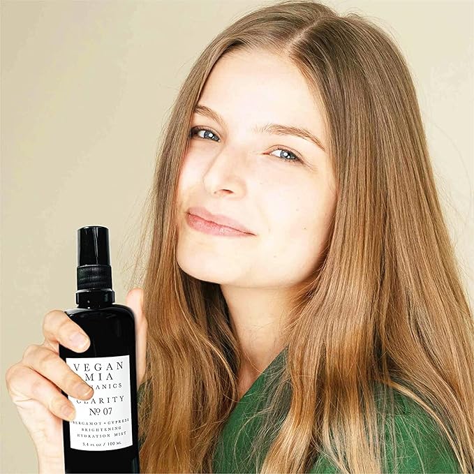 USDA Organic Clarity Balancing Face Mist - Hydrating Rose Water Facial Spray Suitable For All Skin Type Face Moisturizer, Setting Spray for Makeup & Face Primer, 3.4 oz-VivaGrace Women