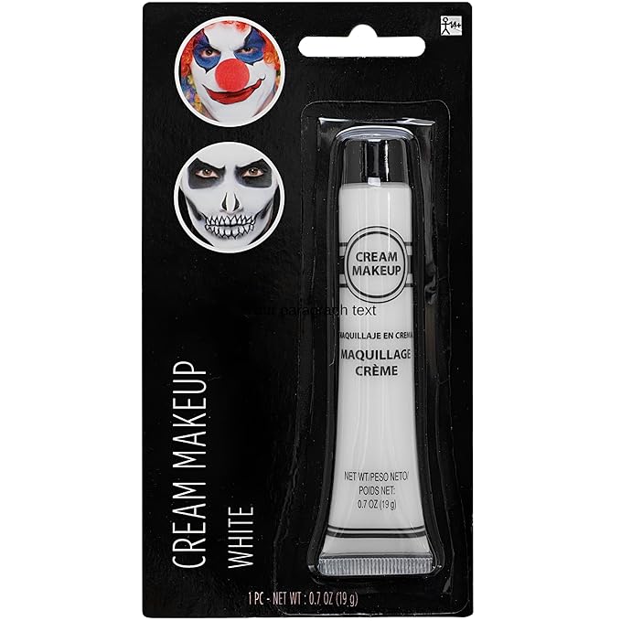 White Cream Makeup Costume Accessory - 0.7 Oz, 1 Count - Bold and Long-Lasting - Easy-to-Apply & Full Coverage For Exceptional Transformations-VivaGrace Women