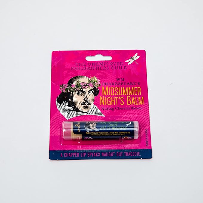 Shakespeare's Midsummer Night's Lip Balm Tube, Cherry Flavored - Cruelty-Free and Made in the USA from Natural and Imported Ingredients-VivaGrace Women