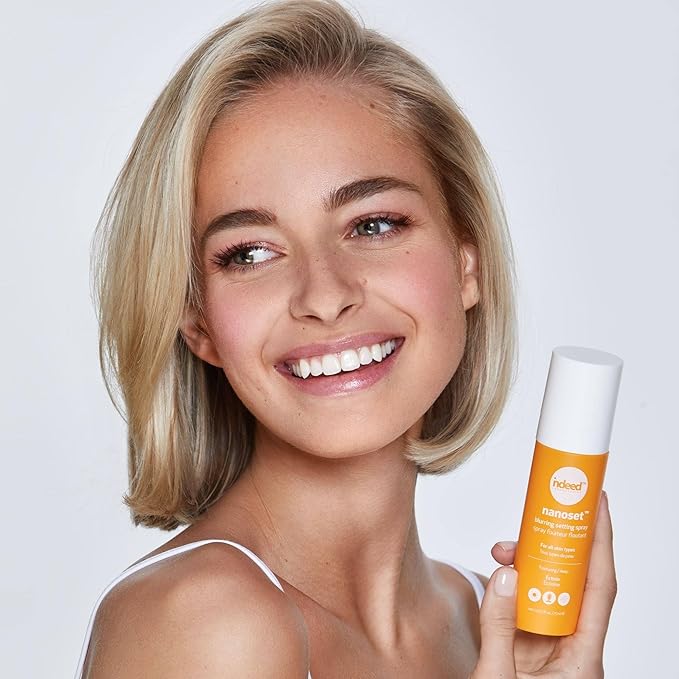 Indeed Labs Nanoset Blurring Setting Spray - Made With Ectoin - Lightweight, Long Lasting, Mattifying, Revitalizes, Controls Shine, Refreshes, Hydrates, All-Day Wear (Setting Spray)-VivaGrace Women