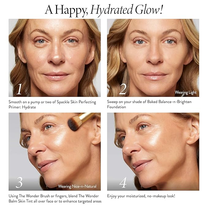 LAURA GELLER NEW YORK The Wonder Balm Complexion Enhancer - Hydrating Weightless Subtle Hint of Color + Glow for Mature Skin - Vegan Squalane - Apply to Cheeks & Lips (04 Honey Haze)-VivaGrace Women